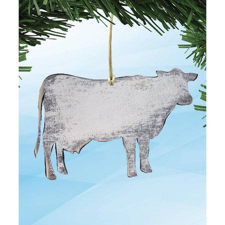 DESIGNOCRACY Cow Wooden Ornament 99136O
